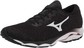 img 4 attached to 👟 Mizuno Inspire WAVEKNIT мужские беговые кроссовки в черно-белом цвете.