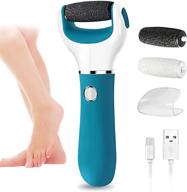 👣 weefeestar rechargeable electronic callus remover for feet - electric foot file pedicure tool with 2 roller heads, pedi care kit to remove hard skin calluses logo