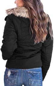 img 3 attached to Vetinee Casual Pockets Quilted Jacket Women's Clothing for Coats, Jackets & Vests