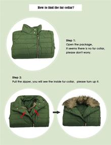 img 1 attached to Vetinee Casual Pockets Quilted Jacket Women's Clothing for Coats, Jackets & Vests
