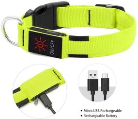 img 1 attached to 🐶 Illumifun LED Dog Collar: USB Rechargeable Glowing Pet Safety Collar for Small, Medium, Large Dogs - Adjustable Light Up Collars