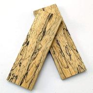 🔪 aibote set of 2 spalted maple wood knife handle scales slabs, ideal material for diy blank blades, knives, jewelry, and handicrafts making - 4.7x1.6x0.31 inches logo