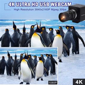 img 2 attached to 📷 4K Ultra HD USB Webcam with Varifocal UHD 5-50mm Lens, Sony IMX317 Sensor, and USB UVC for Mac/Windows/Linux/Raspberry Pi - Zoom Conference Camera with Free Driver