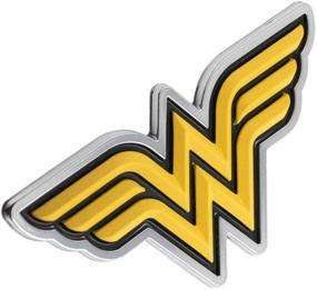 img 2 attached to 🚗 Enhance Your Car with Fan Emblems Wonder Woman 3D Car Badge - Classic Logo (Black, Yellow and Chrome)