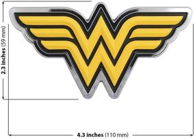 img 3 attached to 🚗 Enhance Your Car with Fan Emblems Wonder Woman 3D Car Badge - Classic Logo (Black, Yellow and Chrome)