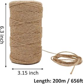 img 3 attached to 656 Feet 3mm Jute Rope- Natural Jute Twine, UJHODVP Hemp String for Craft, Arts, Gift Wrapping, and Garden Decor