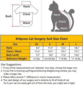 img 3 attached to 🐾 Kitipcoo Professional Surgical Recovery Suit for Cats and Dogs - Cotton Breathable Abdominal Surgery Suits for Wounds and Skin Conditions - After Surgery Pajamas