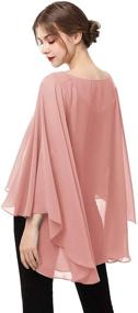 img 2 attached to Chiffon Capelet Capes Poncho Womens Women's Accessories