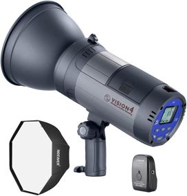 img 4 attached to 📸 Neewer Vision 4 300W наружная студийная вспышка со светодиодом Литий-ионного аккумулятора (700 полных мощностных вспышек, 2.4G Система и спусковое устройство, крепление Bowens), набор софтбокса для видео и локационной фотографии
