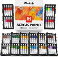 chalkola acrylic paint set for artists - non toxic 64-piece kit for adults, kids, canvas painting, wood crafts, and ceramics logo