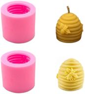 🐝 moldfun 2-pack bee silicone molds: perfect for handmade soap, cake fondant decorating, candy, chocolate, candle making, resin art, wax crayon melts, and polymer clay crafts logo