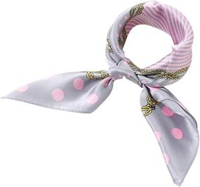 img 3 attached to 🌸 uxcell Women's 100% Silk Floral Graphic Print Square Scarf - Head, Neck, and Hair Accessory - 21 Inches