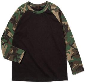 img 1 attached to Koupa Camo Sleeve T-Shirt for Boys | Boys' Clothing