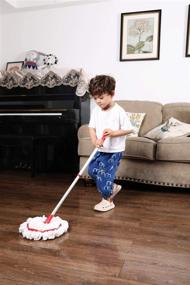 img 2 attached to 🧹 Xifando Mini Mop for Kids: Fun and Convenient Retractable Cleaning Tool for Little Helpers