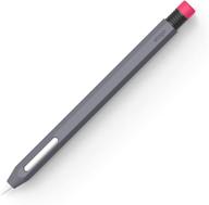 🖋️ elago silicone pencil case sleeve for apple pencil 2nd gen - dark gray logo
