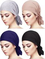 🧣 stylish and convenient 4-piece slip-on pre-tied head scarves for women and girls logo