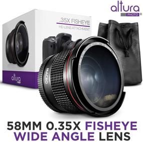img 2 attached to Altura Photo 58MM 0.35x Fisheye Canon Wide Angle Lens (with Macro Portion) for Canon DSLR Cameras EOS Rebel 70D 77D 80D 90D T8i T7 T7i T6i T6s T6 T5i T5 T4i T3i T100 SL1 SL2 SL3 - Canon Mount Wide Angle Lens