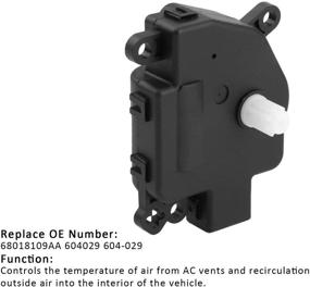 img 3 attached to 🔧 604-029 привод смешивания воздушной заслонки печки HVAC | Прямая замена для Chrysler 200 Cirrus Aspen Sebring Dodge Avenger Caliber Durango Journey Patriot Compass Wrangler Ram ProMaster | Заменяет оригинальный номер детали # 68018109AA 604029