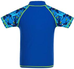 img 2 attached to 👕 Huaniue One-Piece Sleeve Boy's Rashguard Swimsuit Clothing