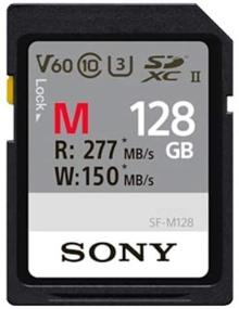 img 3 attached to Sony M Series SDXC UHS-II Card 128GB V60 CL10 U3 Max Speed 277MB/S Write 150MB/S Black (SF-M128/T2)