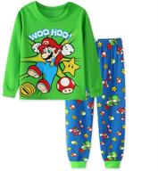 👕 super mario toddler boys long sleeve pajama sets | cotton sleepwear for infants and kids | pjs logo