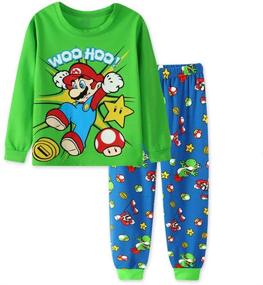 img 1 attached to 👕 Super Mario Toddler Boys Long Sleeve Pajama Sets | Cotton Sleepwear for Infants and Kids | PJs