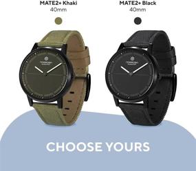img 2 attached to NOERDEN MATE2+ Hybrid Smartwatch - Unisex Waterproof Smart Watch 5ATM with Connected Movement, 40mm Case, Leather/NATO Band, 6-Month Battery Life - Tracks Physical Activity - Mobile App - Khaki