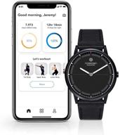 noerden mate2+ hybrid smartwatch - unisex waterproof smart watch 5atm with connected movement, 40mm case, leather/nato band, 6-month battery life - tracks physical activity - mobile app - khaki logo