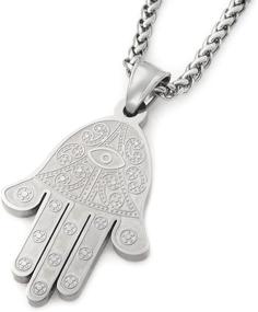 img 3 attached to Gungneer Hindu Hamsa Hand Necklace | Stainless Steel Charm Chain | Keel Chain Protection Symbol Strength Jewelry | Perfect Gift