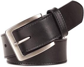 img 2 attached to Tall and Stylish: ANYWALK Men's Belts in Sleek Black