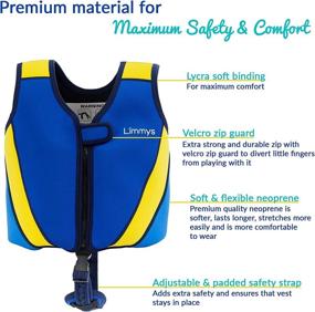 img 3 attached to 🏊 Limmys Premium Neoprene Swim Vest for Children: The Ultimate Buoyancy Swim Aid with Drawstring Bag