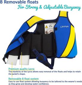 img 1 attached to 🏊 Limmys Premium Neoprene Swim Vest for Children: The Ultimate Buoyancy Swim Aid with Drawstring Bag