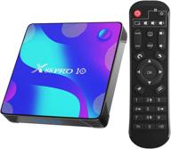 📺 x88 pro 10: 2021 android tv box 11.0 with 4gb ram, 32gb rom, rk3318 quad-core, 3d 4k smart box - dual wifi, bluetooth 4.1, ethernet lan - streaming video box logo