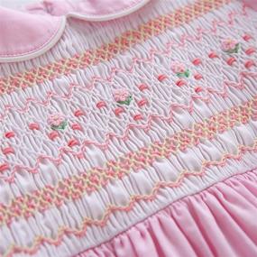 img 1 attached to 👗 Pettigirl Handcrafted Girls' Smocked Dress with Puff Sleeves