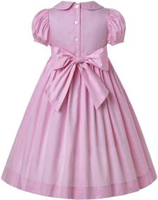 img 2 attached to 👗 Pettigirl Handcrafted Girls' Smocked Dress with Puff Sleeves