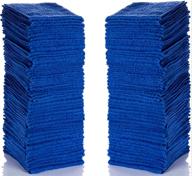 simpli-magic cotton washcloths, 24 pack, 12x12 inches, blue logo