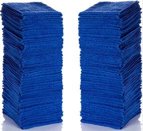 img 4 attached to Simpli-Magic Cotton Washcloths, 24 Pack, 12x12 Inches, Blue