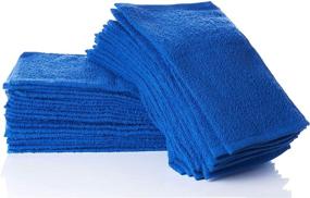 img 3 attached to Simpli-Magic Cotton Washcloths, 24 Pack, 12x12 Inches, Blue
