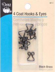 img 1 attached to 🧥 Dritz 97-65 Coat Hook & Eye Closures - 4-Count Nickel-Plated Brass for Secure Fastening