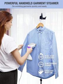 img 3 attached to 💨 BEAUTURAL Steamer for Clothes: Portable Handheld Garment Fabric Wrinkle Remover with Fast 30-Second Heat-up, Auto-Off, and Large Detachable Water Tank