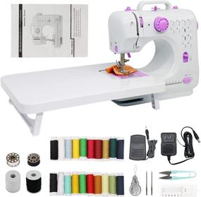 img 4 attached to 🧵 Compact Portable Sewing Machines for Beginners | 12 Stitches 2 Speed with Foot Pedal | Easy Household Crafting and Mending Sewing Machine