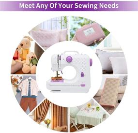 img 1 attached to 🧵 Compact Portable Sewing Machines for Beginners | 12 Stitches 2 Speed with Foot Pedal | Easy Household Crafting and Mending Sewing Machine