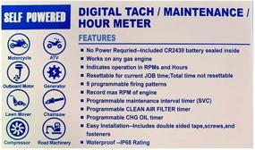 img 1 attached to Optimized Digital Engine Tachometer - Tach/Maintenance/Hour Meter for ATV, Motorcycle, Marine, Chainsaw, Lawnmower, Snowmobile, or Any Gasoline Engine with Spark Plug!