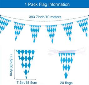 img 3 attached to 66 футовые пеньки Октоберфест, флаговые баннеры, гирлянда и скатерть - Баварская немецкая вечеринка (2 флага + 1 скатерть)