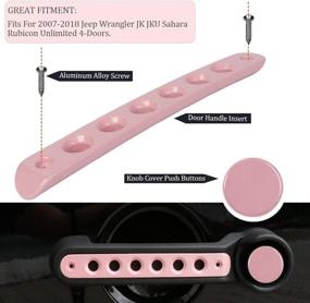 img 2 attached to 🔥 Pink Opall Grab Handle and Knob Covers – Upgraded Trim for 2007-2018 Jeep Wrangler JK & Unlimited (5PCS)