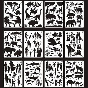 img 3 attached to 🎨 Reusable Stencils for Painting with Various Patterns - Perfect for Educational Use
