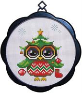 🦉 funchey full range of embroidery starter kits: cute owl stamped cross stitch kit for diy needlepoint - beginners' favorite 6.7 x 6.7 inch pattern logo