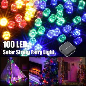 img 2 attached to 🌞 Solar String Lights: Beautiful Indoor Outdoor Decorative Lights with 50 LED & 8 Waterproof Modes for Tree Garden, Patio, and Room