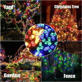 img 1 attached to 🌞 Solar String Lights: Beautiful Indoor Outdoor Decorative Lights with 50 LED & 8 Waterproof Modes for Tree Garden, Patio, and Room