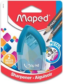 img 3 attached to 🖍️ Точилка для карандашей Maped Tonic с двумя отверстиями: прочное металлическое вставка, яркие разноцветные цвета - 069149